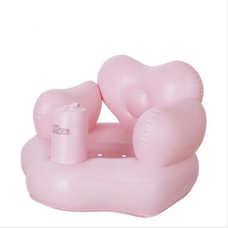 Small Infant Baby Soft Inflatable Sofa Chairs Child Bath Stool Chair Portable Baby Learning Seat