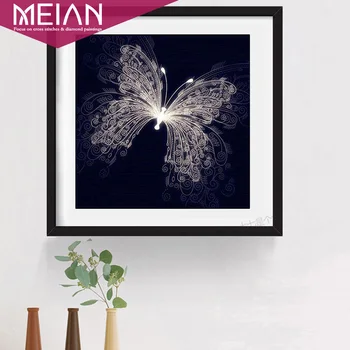 

Meian,"White Butterfly"DIY,Diamond Painting,Special Diamond Embroidery,Full,Cross Stitch,Diamond Mosaic,Bead Picture,Home Decor