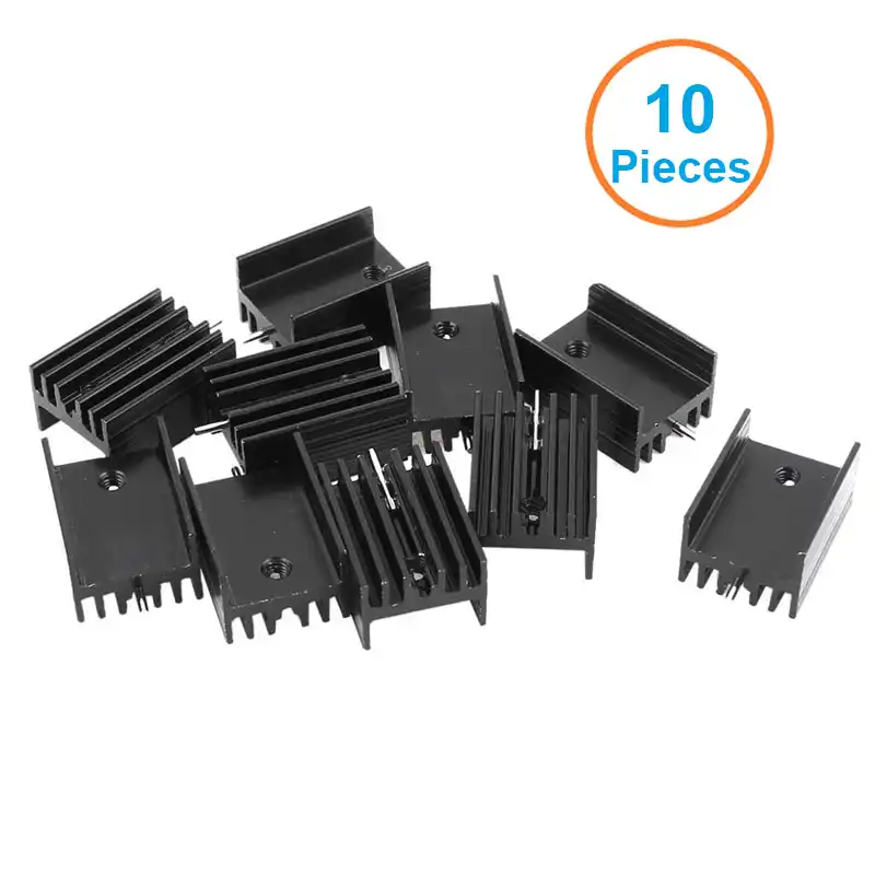 TO-220 Aluminum Heat Sink Kits Triode Heatsink Radiator Black Anodized