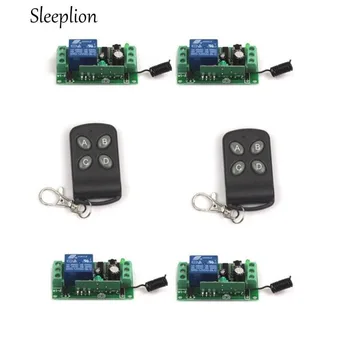 

Sleeplion DC 12V 1CH Wireless Remote Control Switch System Gate Door Opener Operator Relay Switch Automatic Doors 4 Reciver