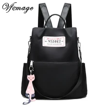 Vfemage Оксфорд рюкзак женская сумка дизайнер Мода большой емкости Рюкзаки анти кража рюкзак дорожные сумки для девочек школьная сумка