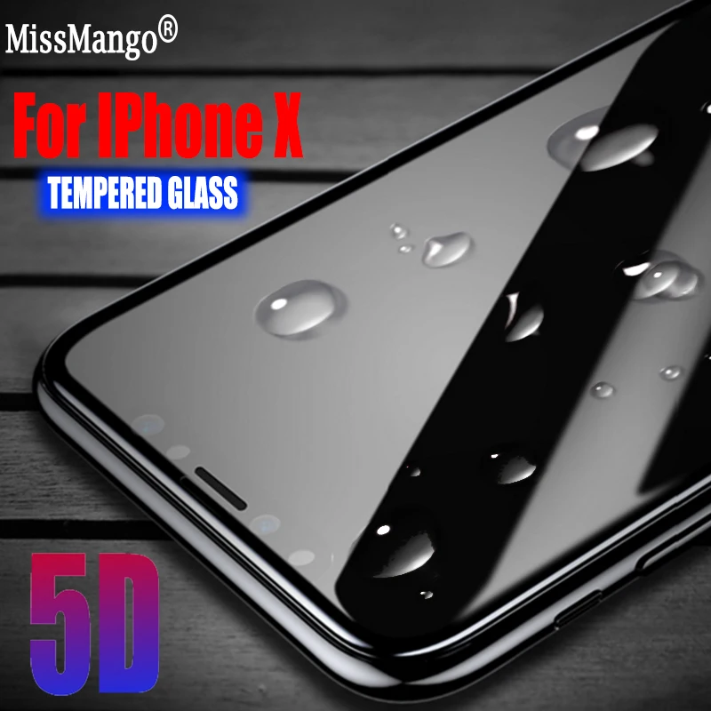 Full cover For iphone x glass 5d For iphone x glass back 9 H screen