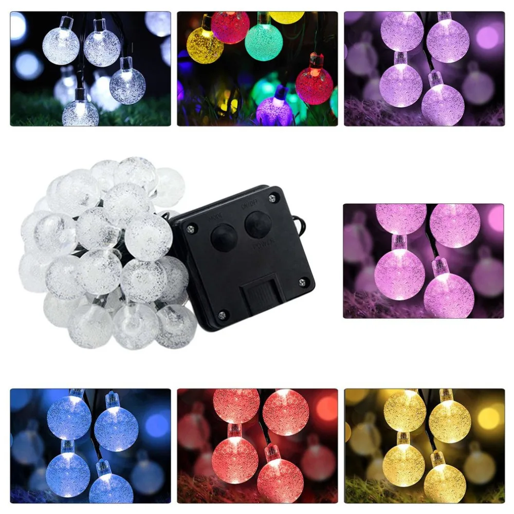

30 LED Solar Power Fairy Lights String Unique Ball-shape 5000K String Lights IP65 Great Christmas Home Garden Decoration