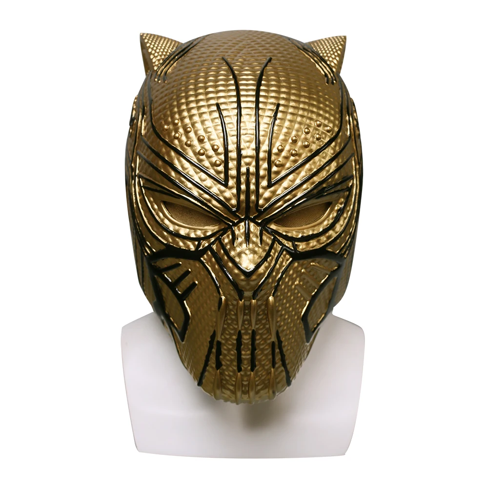 2018 Black Panther Helmet Infinity War Gold Black Panther Superhero Helmet Props (5)