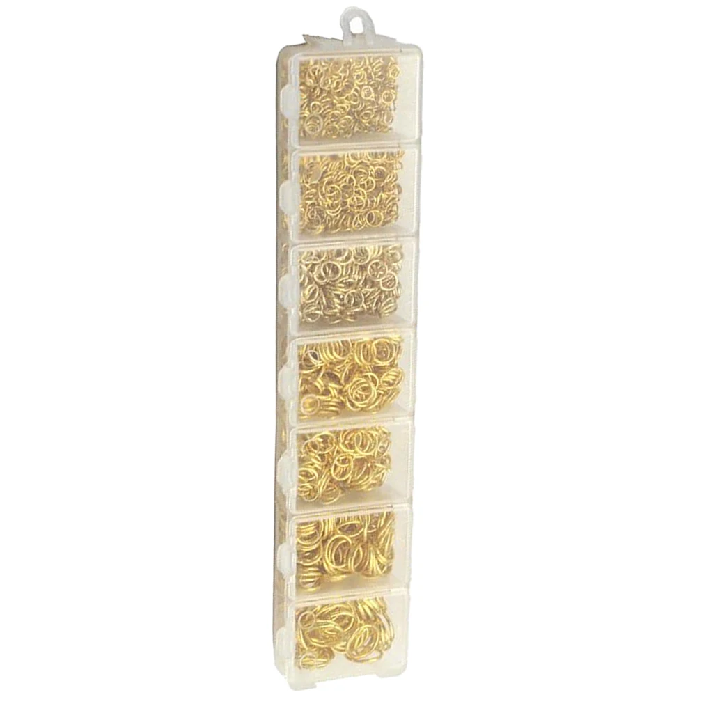 1450 Pieces 3/4/5/6/7/8/10mm DIY Jewelry Findings Single Loop Round Open Jump Rings Findings Accessories