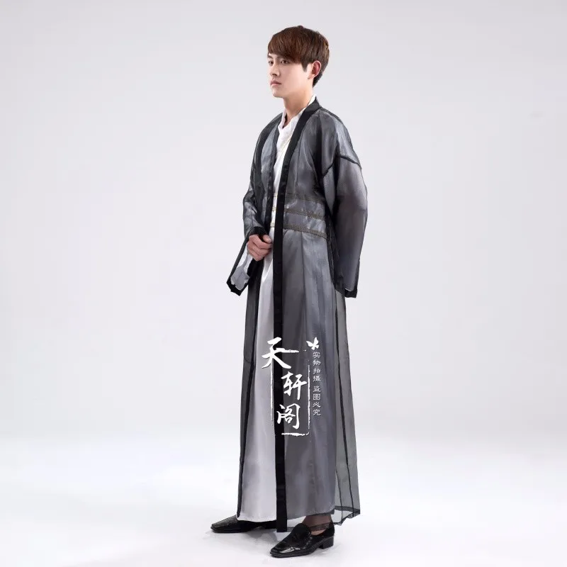 Фехтовальщик hanfu костюм древней китайской одежды для мужчин династий воины Косплей древнем Китае воин костюм Longue Халат