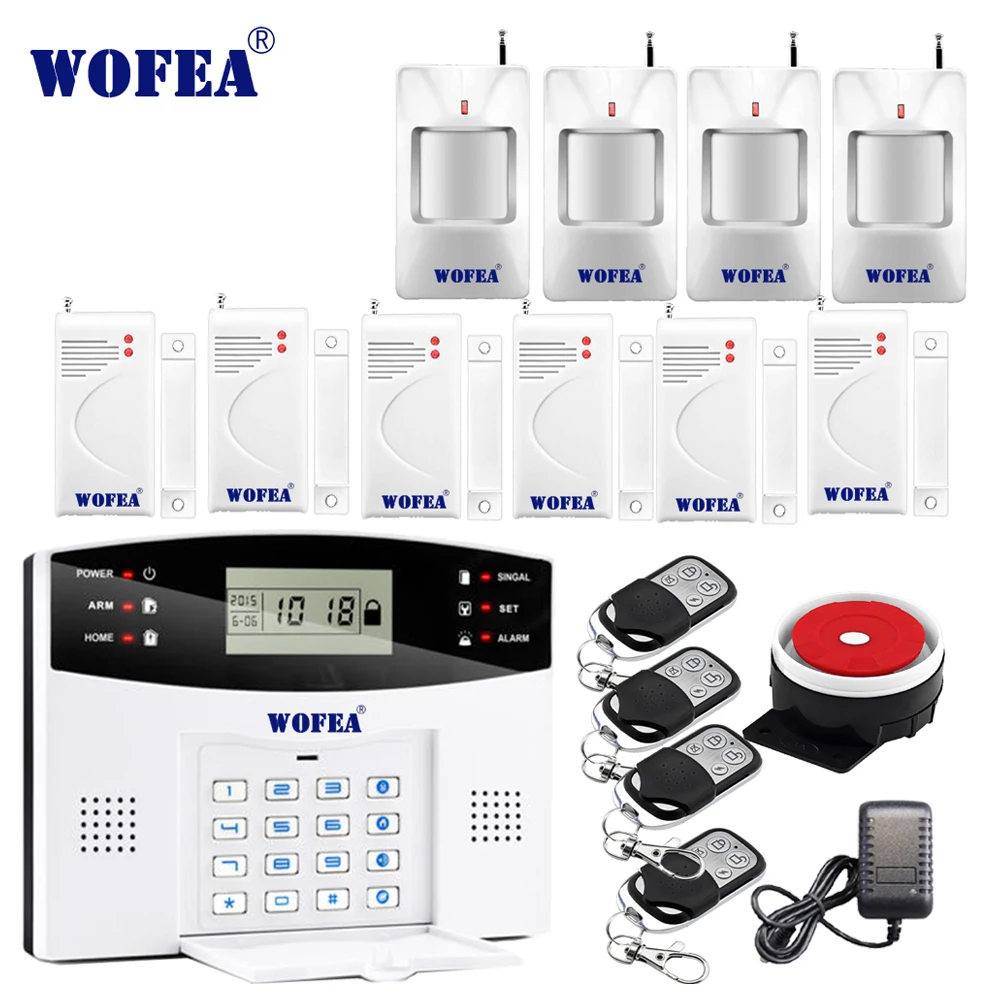 106 zona LCD sistema de alarma GSM con voz de dos vías de intercomunicación de burglarproof - 1