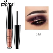 Pudaier макияж Блестящий мерцающий красный золотой серебряный металлический глаз Подводка для глаз Косметика с блестками водостойкая Жидкая для макияжа лайнер