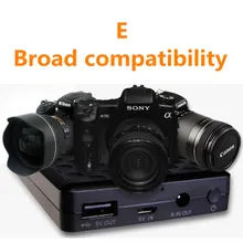 8000mAh LP-E6 LP-E6 Digital Camera Battery External Power For Canon LP-E6 LPE6 Li-ion Battery pack For smartphone Mobile Power