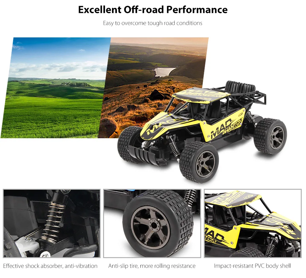 Jule UJ99 - 1815B 2.4GHz 1:20 RC Car RTR 20km/h / Shock Absorber / Impact-resistant PVC Shell