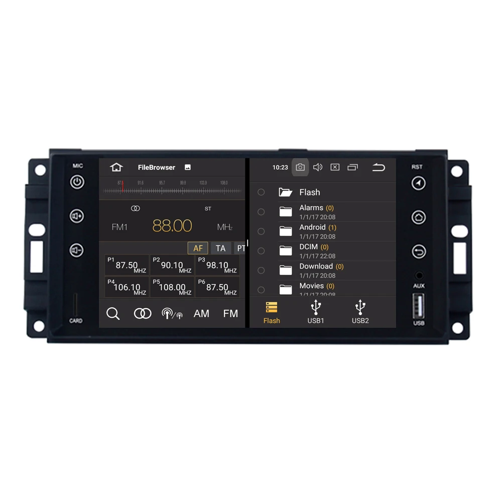 Sale RoverOne Android 9.0 Car Radio Multimedia Player For Jeep Commander Compass Wrangler Unlimited Grand Cherokee For Dodge RAM 4