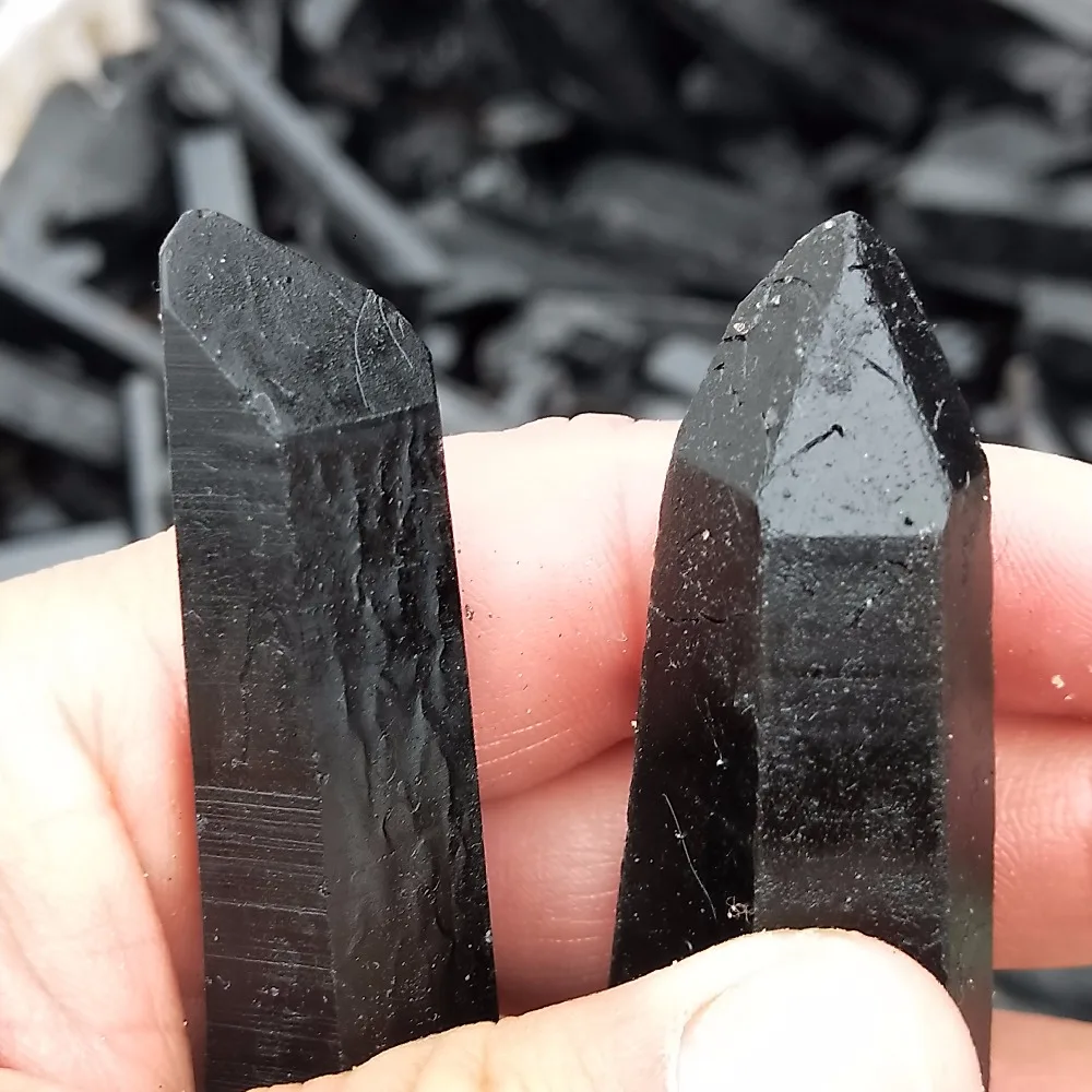 2 шт. 7 14 см большая натуральная черная Хрустальная палочка Исцеляющие точки башня