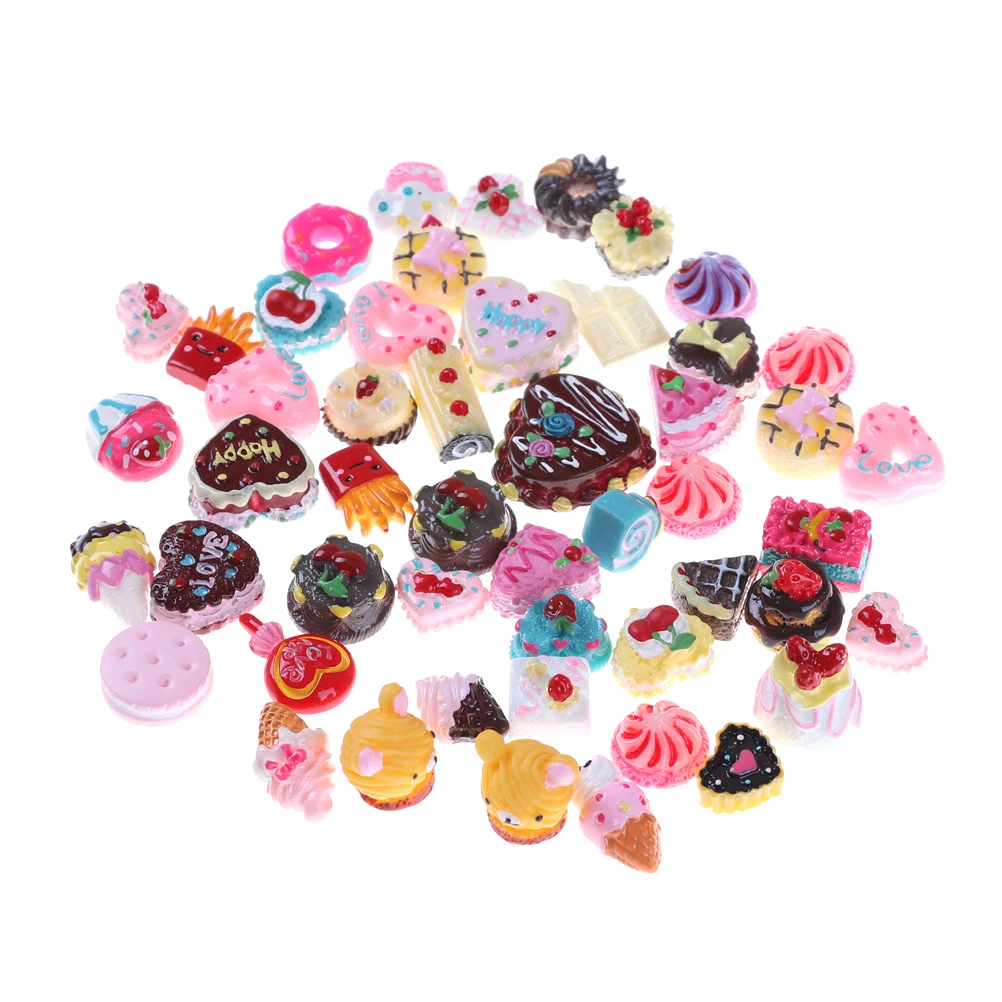 10pcs Lot Cute Dolls Miniature Pretend Toy Mini Play Food Cake Biscuit Donuts Candy For Dolls For Barbie Doll For Barbiedoll Miniature Aliexpress