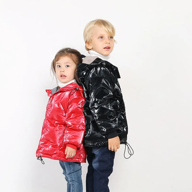 

Children's winter down coat, high quality feather down Hooded Coat Boys and girls from 110 centimeters to 140