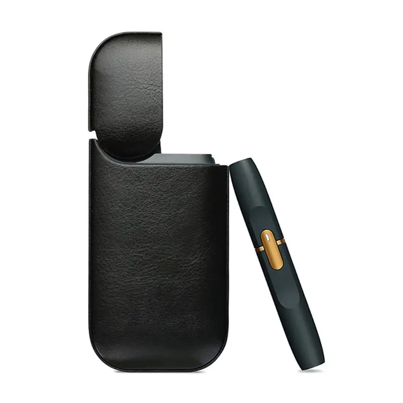 Портативный тканый узор из искусственной кожи чехол защитный чехол сумка для IQOS 2,4 плюс электронная сигарета Vape аксессуары - Цвет: 05-Black