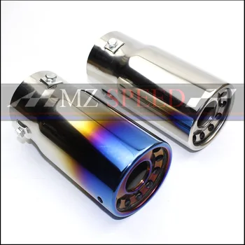 

car Universal Dual del coche silenciador de Acero Inoxidable punta del escape tubo de escape Silenciador punta de la cola