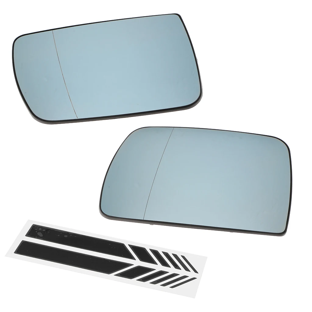 Right Driver Side WING DOOR MIRROR GLASS For BMW X5 E53 1999-2006 Stick On