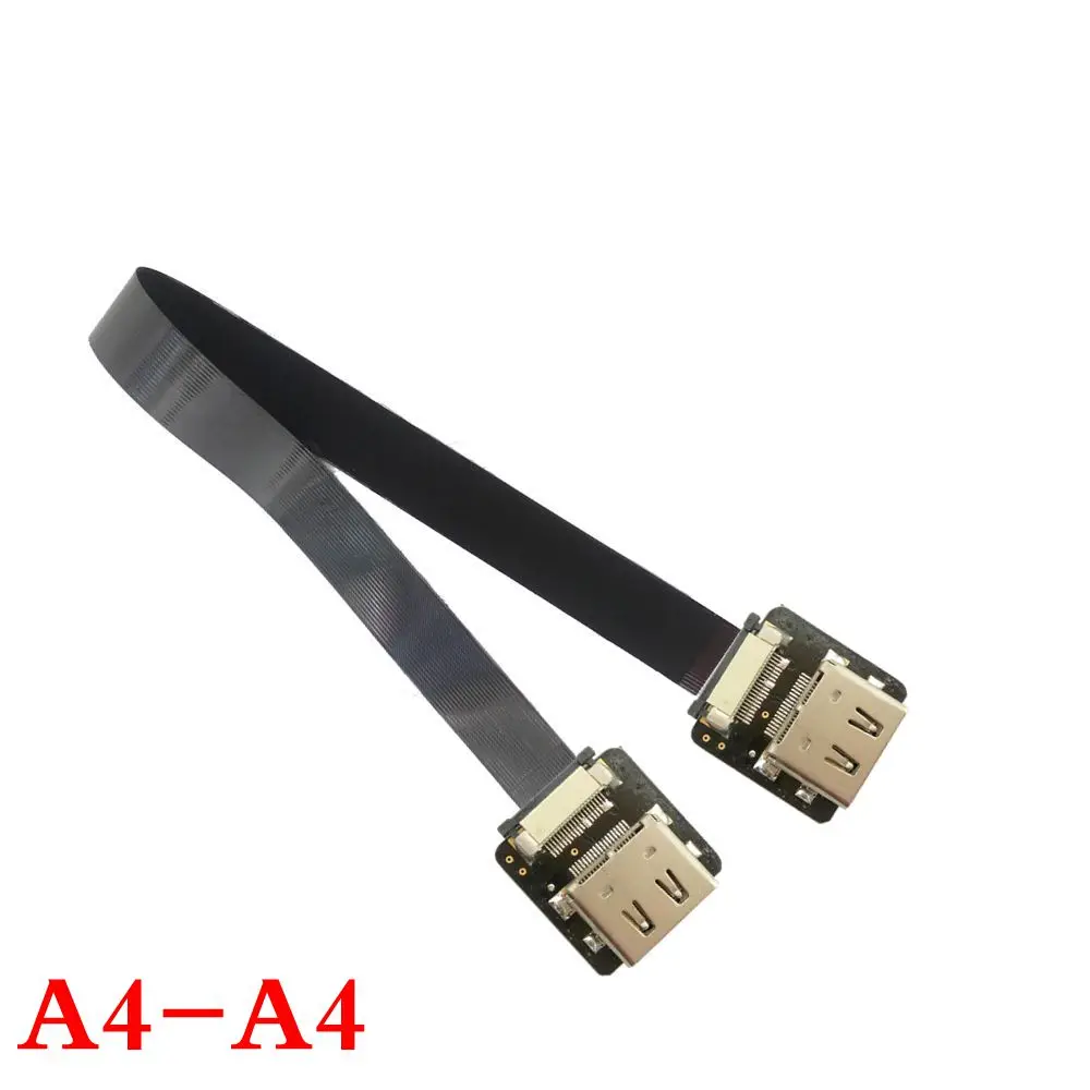 10cm-100cm FPV HDMI Type A Male & Female to Down & UP Angled 90 Degree HDTV FPC Flat Cable for Multicopter Aerial Photography