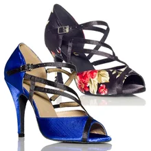 Горячая Распродажа! Красочные атласные женские классические высокие каблуки латинские танцевальные туфли Легенда Сальса