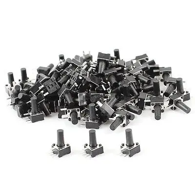 

100 Pcs Momentary Push Button 3 Pins Tact Switch PCB Mount 4.5mmx4.5mmx8mm