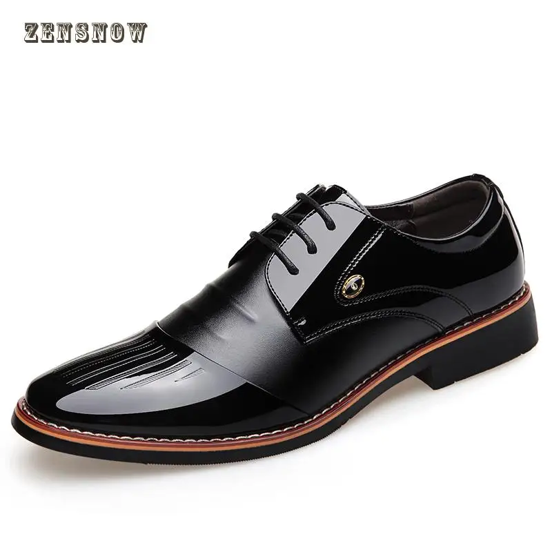 comprar 111 dos homens de Alta Qualidade Sapatos de Negócios Preto Sapatos De Verniz Primavera Masculino Britânico Apontou Sapatos Casuais Sapatos de Casamento Ocupação