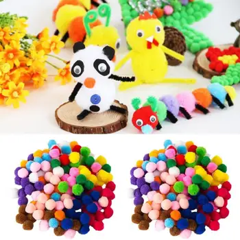 

2000 Pcs/bag 8mm Mixed Color Soft Fluffy Pom Poms Diy Toys For Kindergarten Mixed Color Soft Fluffy Pompoms Diy Snow Balls