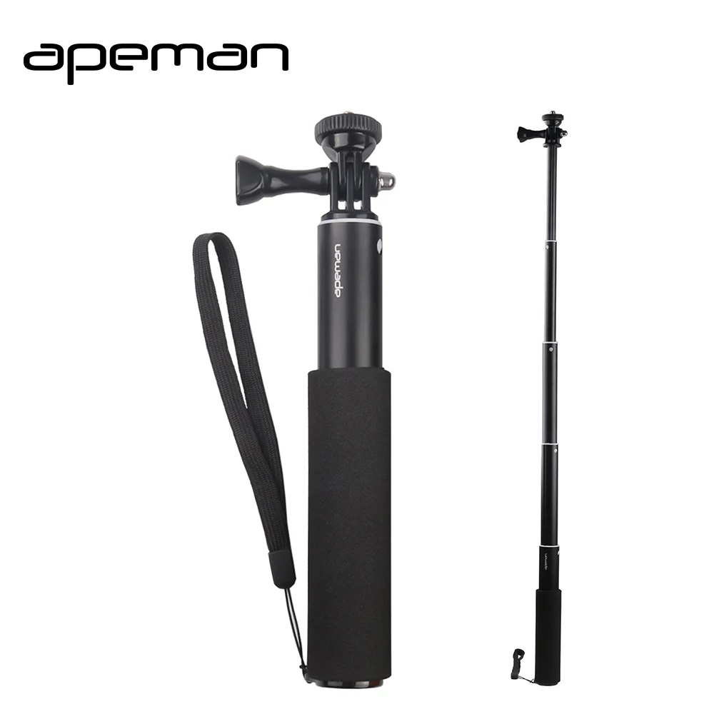 apeman Selfie Stick Waterproof Monopod Tripod Handheld Stand for Action Camera gopro hero 5 4 3 sjcam 4000 xiaomi yi 4K eken H9