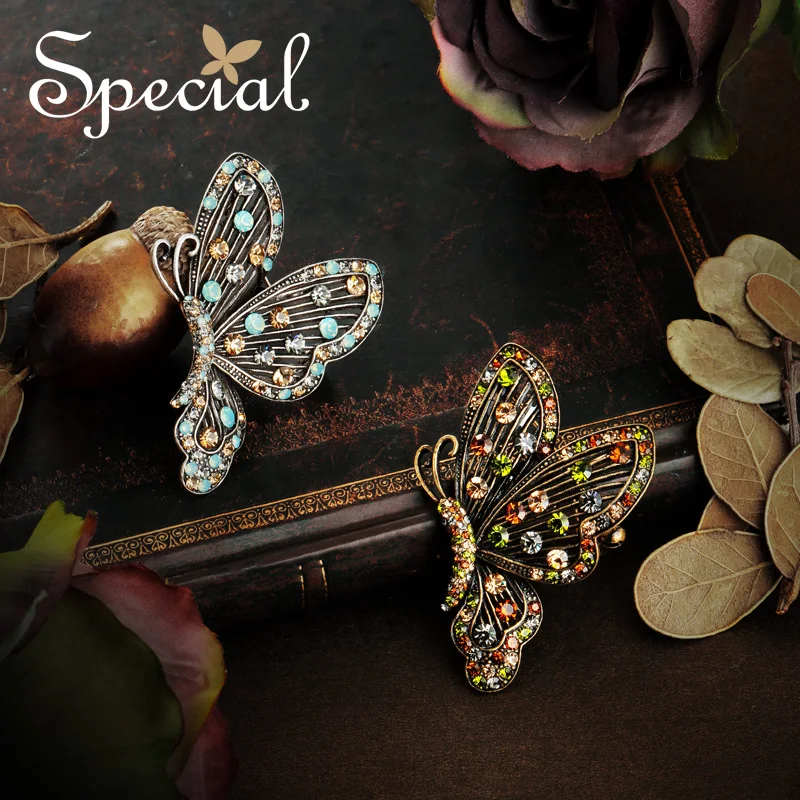 

Special Fashion Multi Color Butterfly Brooch Pins European Style Vintage Brooch for Dresses Gifts for Women S1721B
