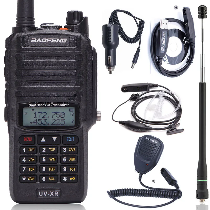 Baofeng UV-XR влагонепроницаемые Walkie Talkie 10 Вт Мощный 10 W CB Любительское радио портативный 10 км двухстороннее радио кв приемник