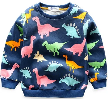 

Autumn Kids T shirt cotton Cartoon Print Jurassic World dinosaur boy girls clothes Sweater tops Children's clothing sweatshirts