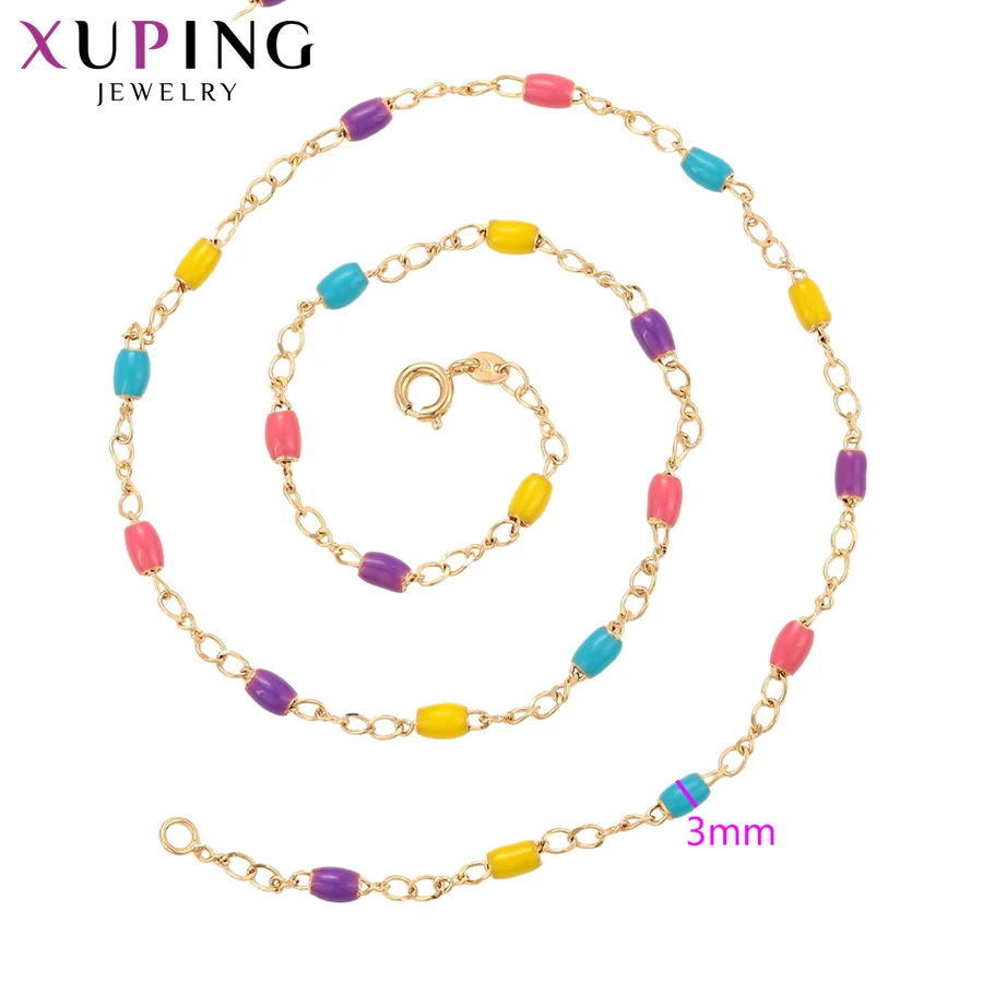 Xuping, модные ювелирные изделия, позолоченное ожерелье для женщин и мужчин, очаровательный стиль, подарки для рождественской вечеринки, S122.8-45126