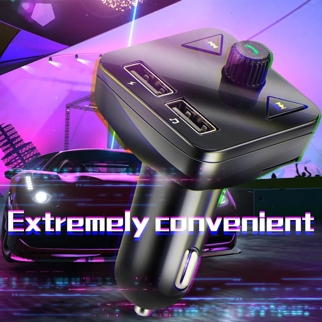 

5 V 2.1A Car Charge Blueteeth Car Kit MP3 Player FM Transmitter Wireless Radio Adapter USB Charger Support TF Card / U Disk#PN