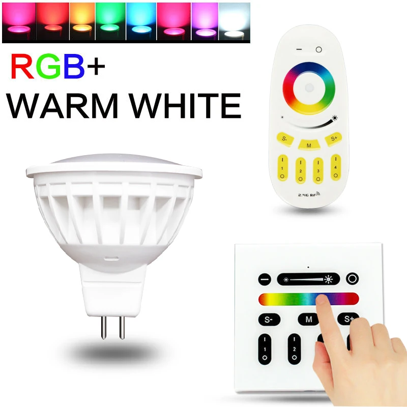 G светодиодный OPTO2.4G AC/DC 12 V 4 W RGBW MR16 лампы Wi Fi прожектор лампочка зелёный синий GU5.3
