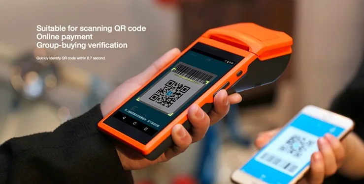 5 "сенсорный экран Wifi /3G/Bluetooth портативный Android POS терминал с принтером сканер