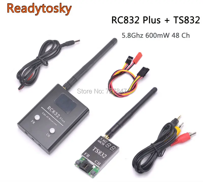 FPV Kit Combo System 1200TVL Camera + 5.8Ghz 600mw 48CH TS832 RC832 Plus + 7 inch LCD 1024 x 600 Monitor for FPV F450 S500 S550