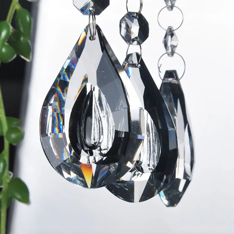

Loquat Pendant 76 MM Clear Crystal Chandelier Prisms Parts Lamp Hanging Ornaments Home Decorate Accessories Party Tool 10 pcs