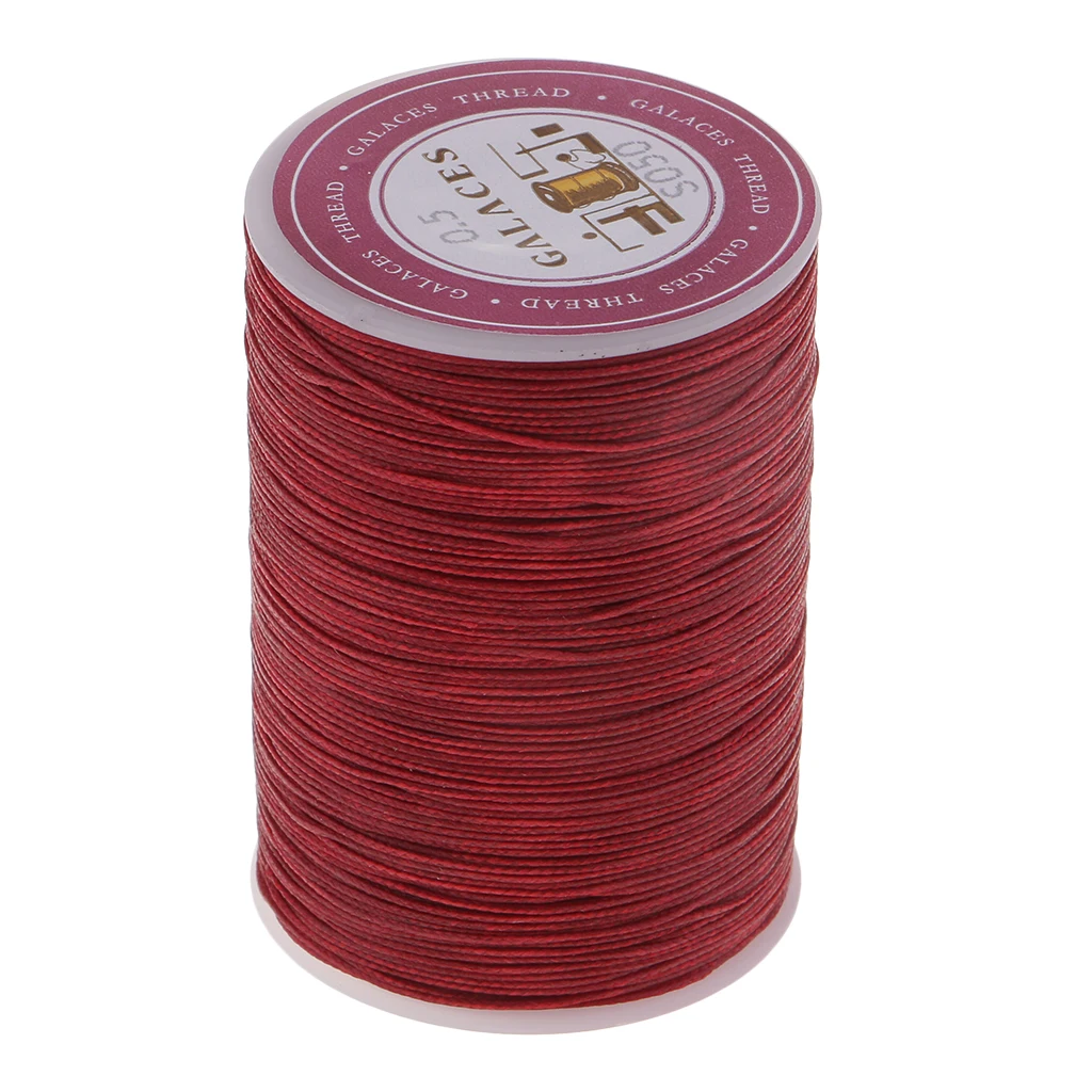 142 Yards 0.5mm Round Polyester Waxed Thread Cord Leather Sewing Hand Stitching Jewelry Craft