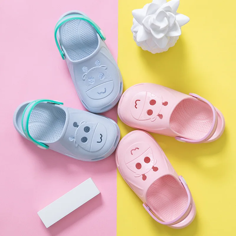 

Children Slippers for Girls Boys Summer Sandals Kids Flip Flop Home Bath Shoes Baby Non-slip Flat Beach Animal Cute