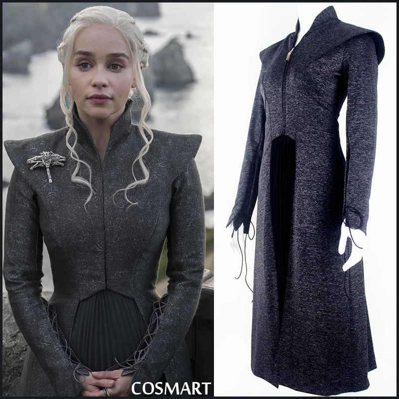 

[STOCK]Game of Thrones Season 7 Mother of Dragon Queen Daenerys Targaryen Uniform Halloween Cosplay costume NEW 2018 free ship