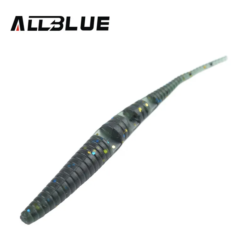 Allblue 10 шт./лот рыболовные приманки 80 мм / 1.7 г силиконовые для рыбалки мягкие червь