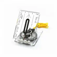 Складная акриловая Лупа компас прецизионные измерительные весы линейка на открытом воздухе Кемпинг Туризм Альпинизм портативный Приключения выживания