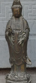 

20" Old china buddhism ruyi kwan-yin Quan yin guanyin Bodhisattva buddha statue