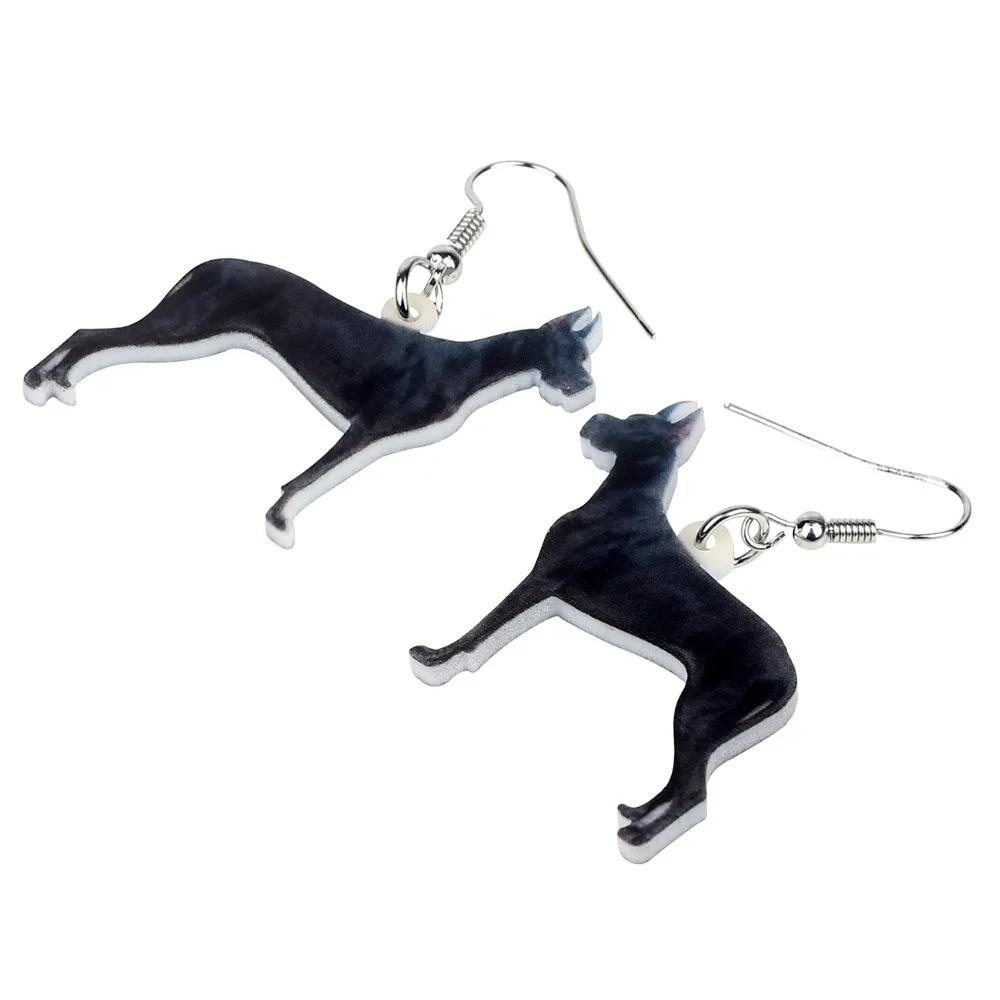 Bonsny Statement Acrylic Great Dane Dog Earrings Dangle Drop Fashion Animal Jewelry Gift For Women Girls Pet Lovers Accessories