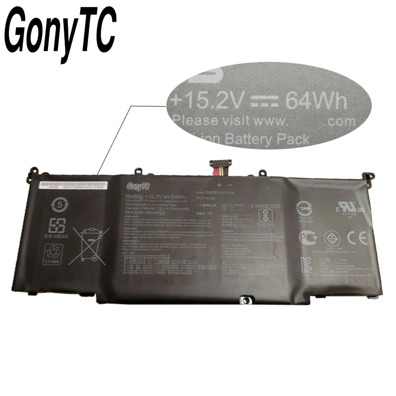 GONYTC 15 2 V 64Wh Оригинал B41N1526 Аккумулятор для ноутбука Asus ROG Strix GL502 GL502V GL502VT 1A S5