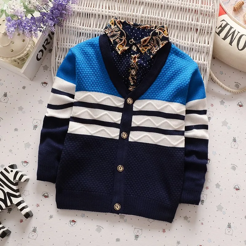 

BibiCola New Boys Winter Autumn Sweater Baby Boy Clothes Casual V Neck Cardigan Sweater Children Clothing Outerwear 001