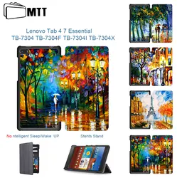 MTT чехол для lenovo Tab 7 эфирные 7 дюймов TB-7304F 7304I 7304X2017 искусственная кожа флип подставка масляный планшет для рисования чехол