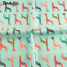 Booksew хлопок саржа стеганая ткань метр Анкара животные лоскутное шитье синий Tissu материал Boneca ткань для тильды, скрапбукинга