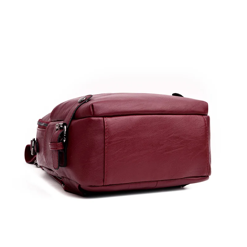 2018 Mochilas de cuero de mujer para niñas Sac a Dos mujeres mochila de viaje Mochila De mujer mochila Vintage mochila de hombro de mujer