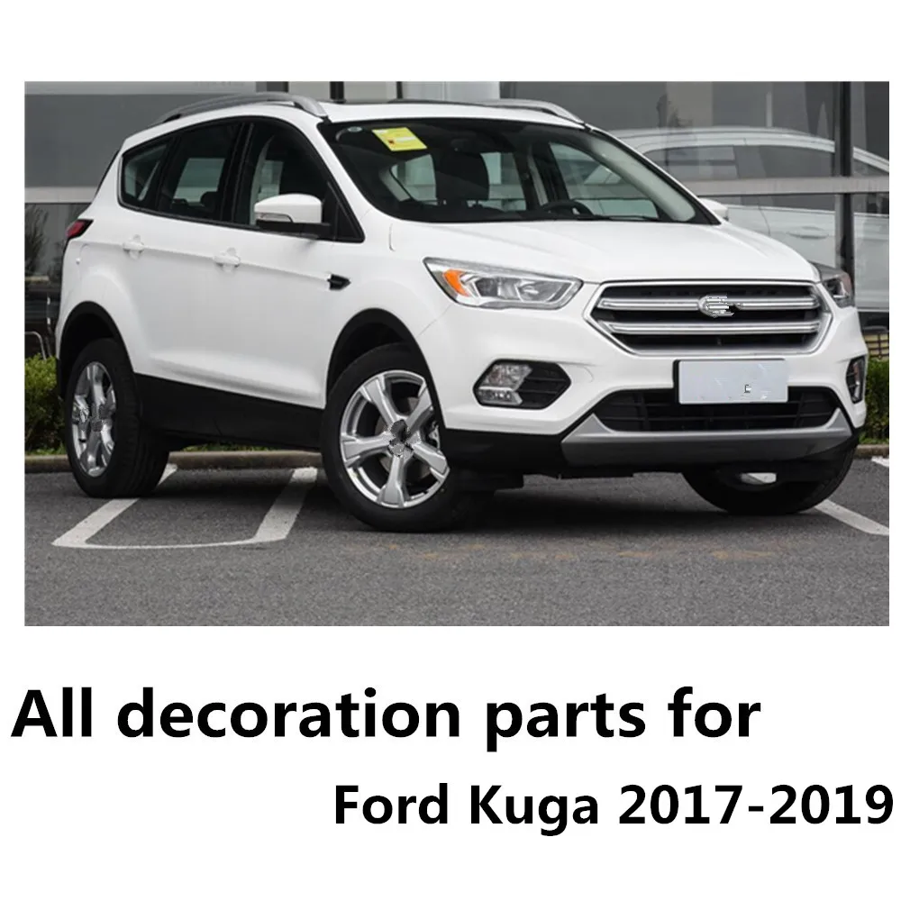 Для Ford Kuga Escape 2017 2018 2019 2020 Автомобильная ABS Серебряная внутренняя средняя отделка