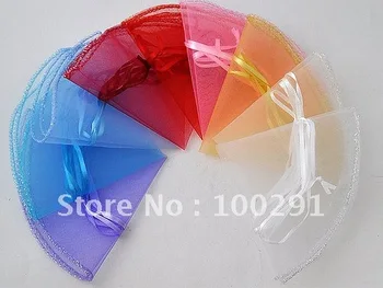 

500pcs Mixed color 26cm round favor organza bag wedding pouch gift bags circle bag -Select color, please leave a message